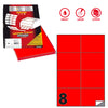Etichetta Adesiva C/512 Rosso Fluo 100Fg A4 105X74,25Mm (8Et/Fg Markin
