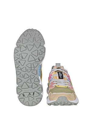 FLOWER MOUNTAIN Flower Mountain - Sneakers - 451021 - Verde/Rosa da donna