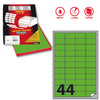 Etichetta Adesiva A/406 Verde Fluo 100Fg A4 47,5X25,5Mm (44Et/Fg Markin