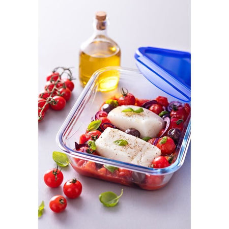 Scatola rettangolare con coperchio - PYREX - 1451026 - 20 x 15 cm - 800 ml - Cook & Go - Fondo in vetro borosilicato