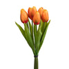 Mazzo 7 tulipani in gomma per decorazione ambienti h 31 cm