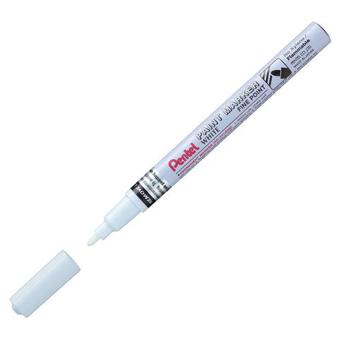 Marcatore Paint Msp10 Punta Fine Vernice Bianco Pentel