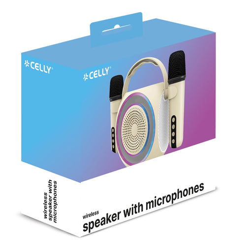 2mic with rgb speaker - PARTYMIC2WH