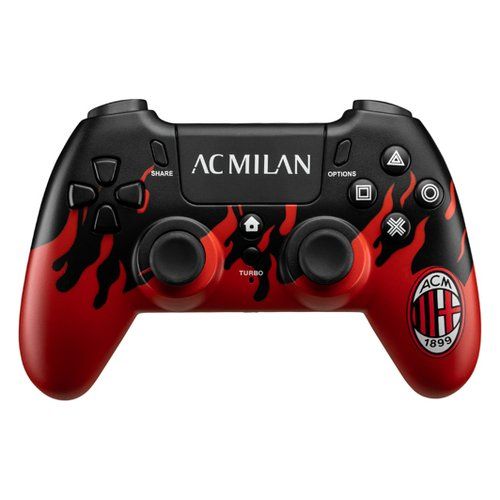 Gamepad qubick acp40179 playstation 4 ac milan flames wireless rosso e