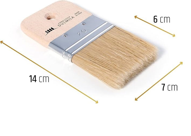 PENNELLIFICIO 2000 - Pennello Spalter per Effetti Decorativi, Pennello Piatto, Effetto Venature Legno, 7 cm 