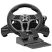 Volante e pedaliera simulatore guida playstation 4 hurricane+5 wheel black e grey 90429