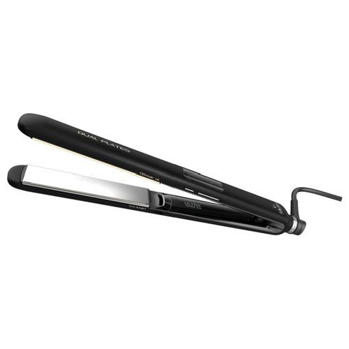 Ga.ma piastra led dual plates 4d: per look ricci e lisci, tecnologio agli ioni e ozono, doppia trafile larghe e basculanti, 1 trafila in titanio e 1 ceramica con olio d'argan, anti effetto crespo, temperatura regolabile da 130 a 230°c, autospegnimento - G