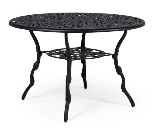 Tavolo tondo Victoria in alluminio da esterno per giardino e veranda Ø 110 cm