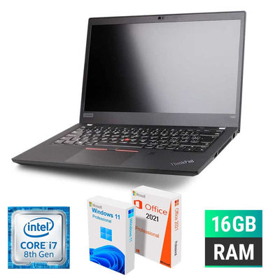 Notebook RICONDIZIONATO LENOVO Thinkpad T490 14 Core i7-8665U RAM 16GB SSD 512GB Windows 11 Pro + OFFICE 2021