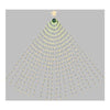 Decoro luminoso lotti 68988 tenda mantello verde + puntale stella per