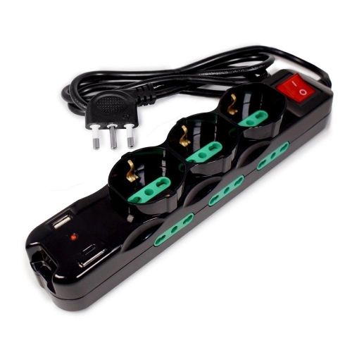 Presa multipla tecnoware 3 schuko 6 italia 10/16a 1*usb-a 1*usb-c int - FMP9IIGUSB
