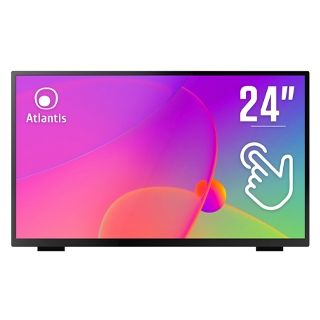 Monitor atlantis touch led 23,8 wide a05-t24a-vhdm 1920x1080 8ms 220/212 cd/m² 3000:1 (10m:1) vesa mm vga hdmi dp 10 tocchi