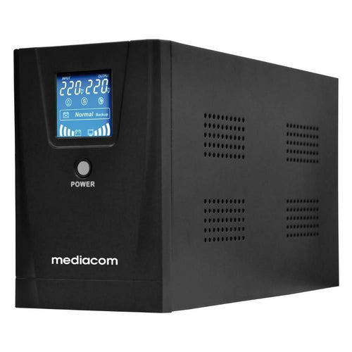 Mediacom gruppo di continuità ups xpower+ 1300 va / 720 w 3 prese schuko - M-UPS1301D