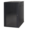 Link armadio rack 19 18 unita da muro (a)900 (l)600 x profondita 600 mm. colore nero porta vetro - LK1918U66N