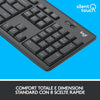 Logitech Kit Tastiera+mouse Wireless Usb Graphite Mk295 920-009797