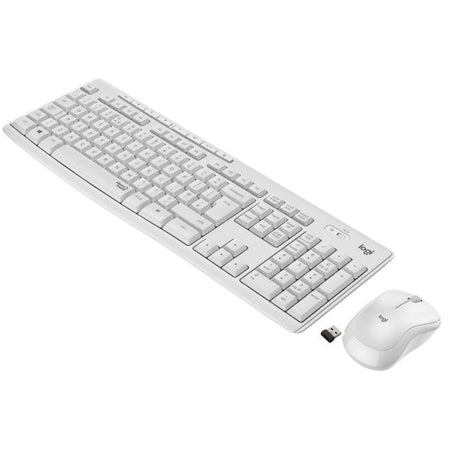 LOGITECH BUNDLE TASTIERA WIRELESS+MOUSE DESKTOP MK295 SILENT COMBO, USB, LAYOUT ITA, COLORE BIANCO