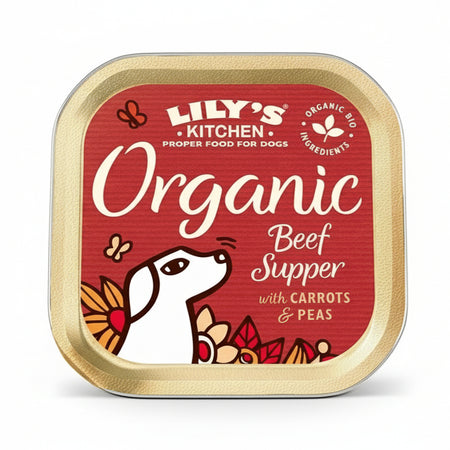Lily's Kitchen Organic Beef Supper con Manzo e Carote per Cani Adulti 150gr