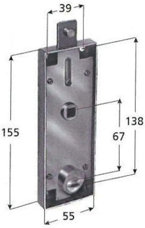 PREFER - SERRATURA PER BASCULANTI W551.0822.0000