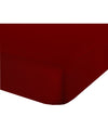 Completo letto lenzuola bicolor in 100% cotone made in Italy NATURALE/BORDEAUX