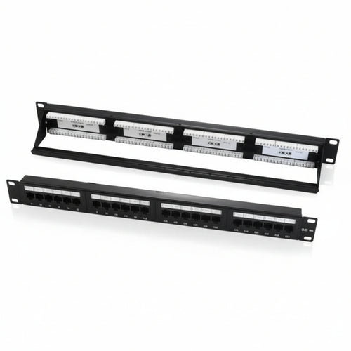 Pann.1u con 24 rj45u cat.5e nero - WPC-PAN-5U-24