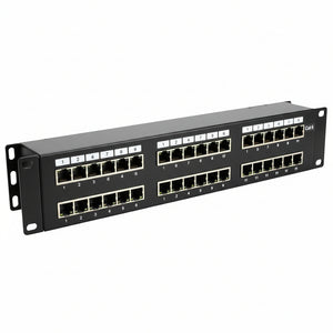 Pann.1u con 24 rj45s cat.5e nero - WPC-PAN-5F-24