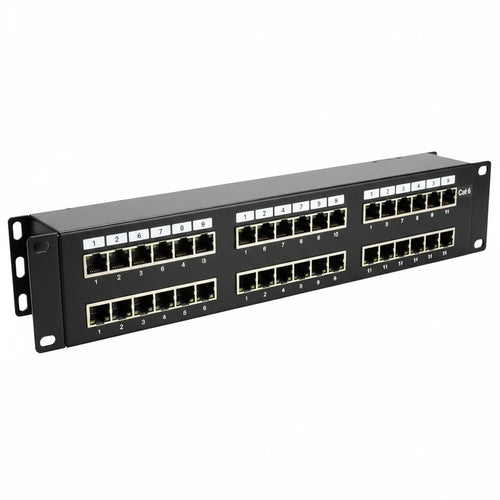 Pann.1u con 24 rj45s cat.5e nero - WPC-PAN-5F-24