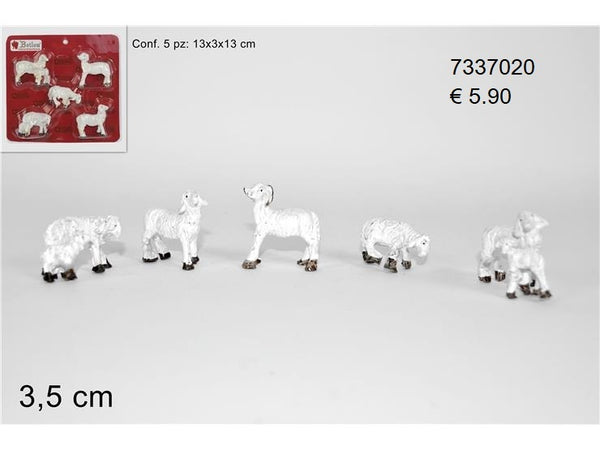 Pecorelle Set 5 Pezzi 3.5cm