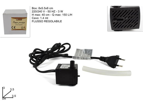 Pompa Sommersa 3W Flusso Regolabile