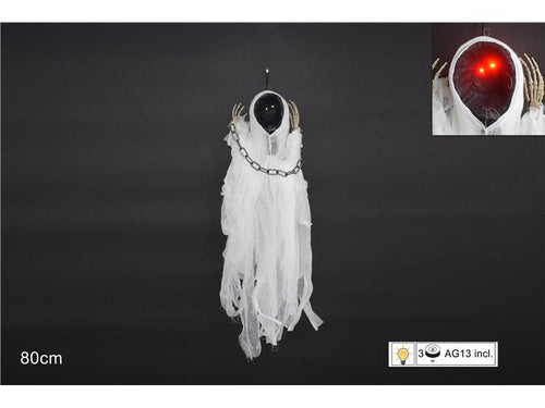 Scheletro con Catene 80cm con Luci a Batteria