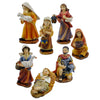 Pastorelli per presepe in poliresina con animali, doni e mestieri 23 soggetti 15 cm