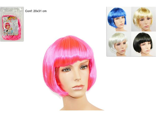 Parrucca caschetto colorata