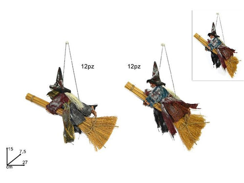 Appendino scopa con befana 27cm