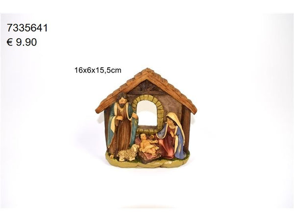 Natività Capanna con Pecorella 16cm