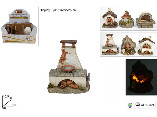 Ambientazione Presepe Fuoco con Led Batteria.