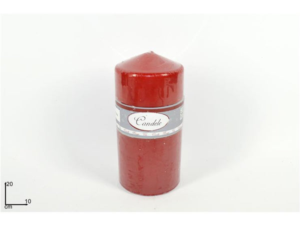 Candela 20x10 cm rosso