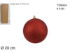 Palla 20cm Glitterata Rosso