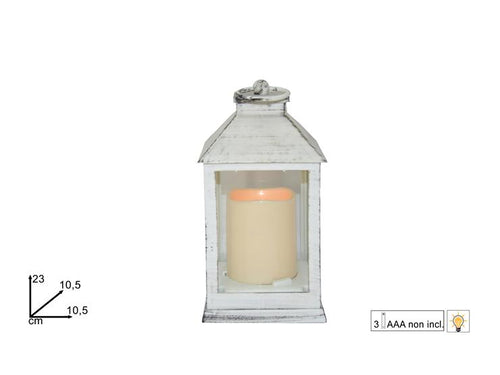 Lanterna bianca con candela