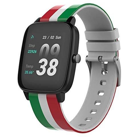 I-bike smartwatch dw-019gt resistente all’acqua ip68 display 1.4 tft bluetooth con termometro e cardiofrequenzimetro blu - italia