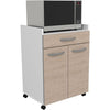 Carrello OSLO 60 cm - 1 cassetto e 1 anta - L 60 x P 44 x H 81 cm - Colore rovere