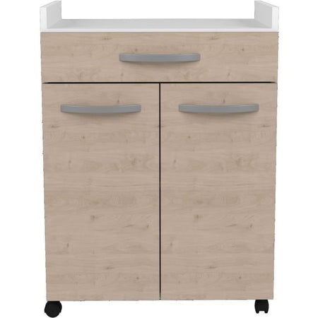 Carrello OSLO 60 cm - 1 cassetto e 1 anta - L 60 x P 44 x H 81 cm - Colore rovere