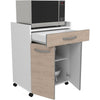 Carrello OSLO 60 cm - 1 cassetto e 1 anta - L 60 x P 44 x H 81 cm - Colore rovere