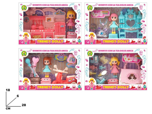 BAMBOLA TRENDY DOLLY 4 ASS