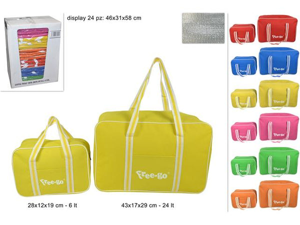 Coppia Borsa Frigo tinta unita