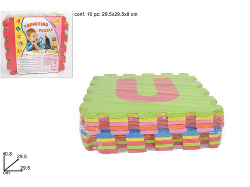 Tappeto Puzzle Lettere 29.5x29.5x0.8 cm 10 pezzi