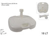 Base Ombrellone in Plastica 18LT Quadrata Bianca