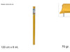 Rotolo TNT 120CM x 8MT 70gr giallo
