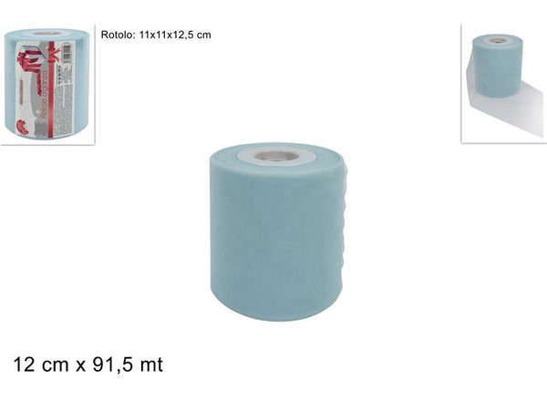 Rotolo organza 12CMx100 celeste