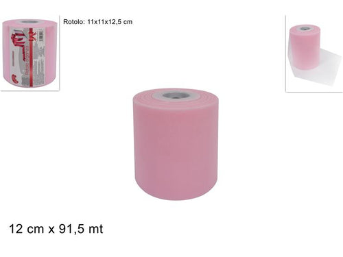 Rotolo organza 12CMx100 rosa
