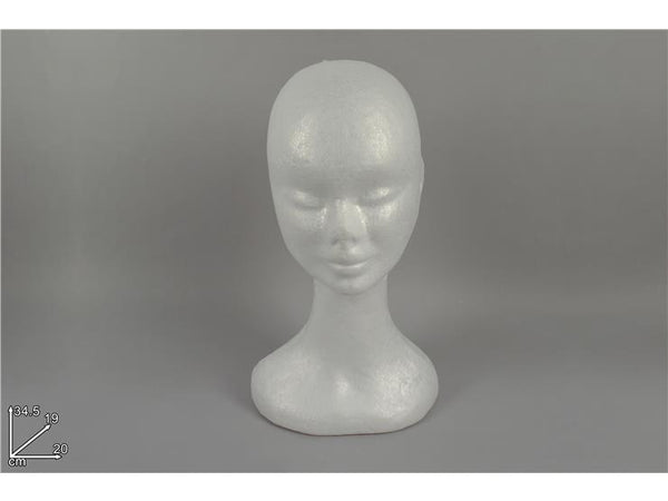 Testa Polistirolo Viso Donna