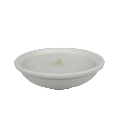 Cera alla citronella bianca in coccio per matrimoni ed eventi Ø 19 cm